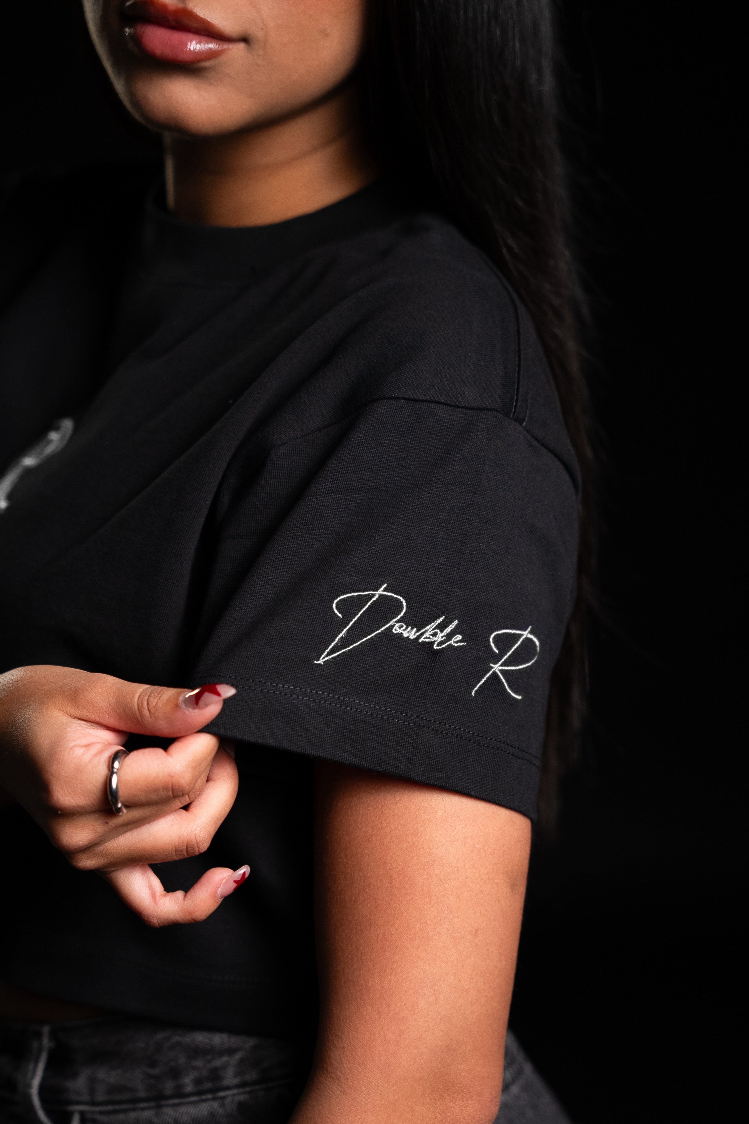 “chaRRcoal” CROP TOP