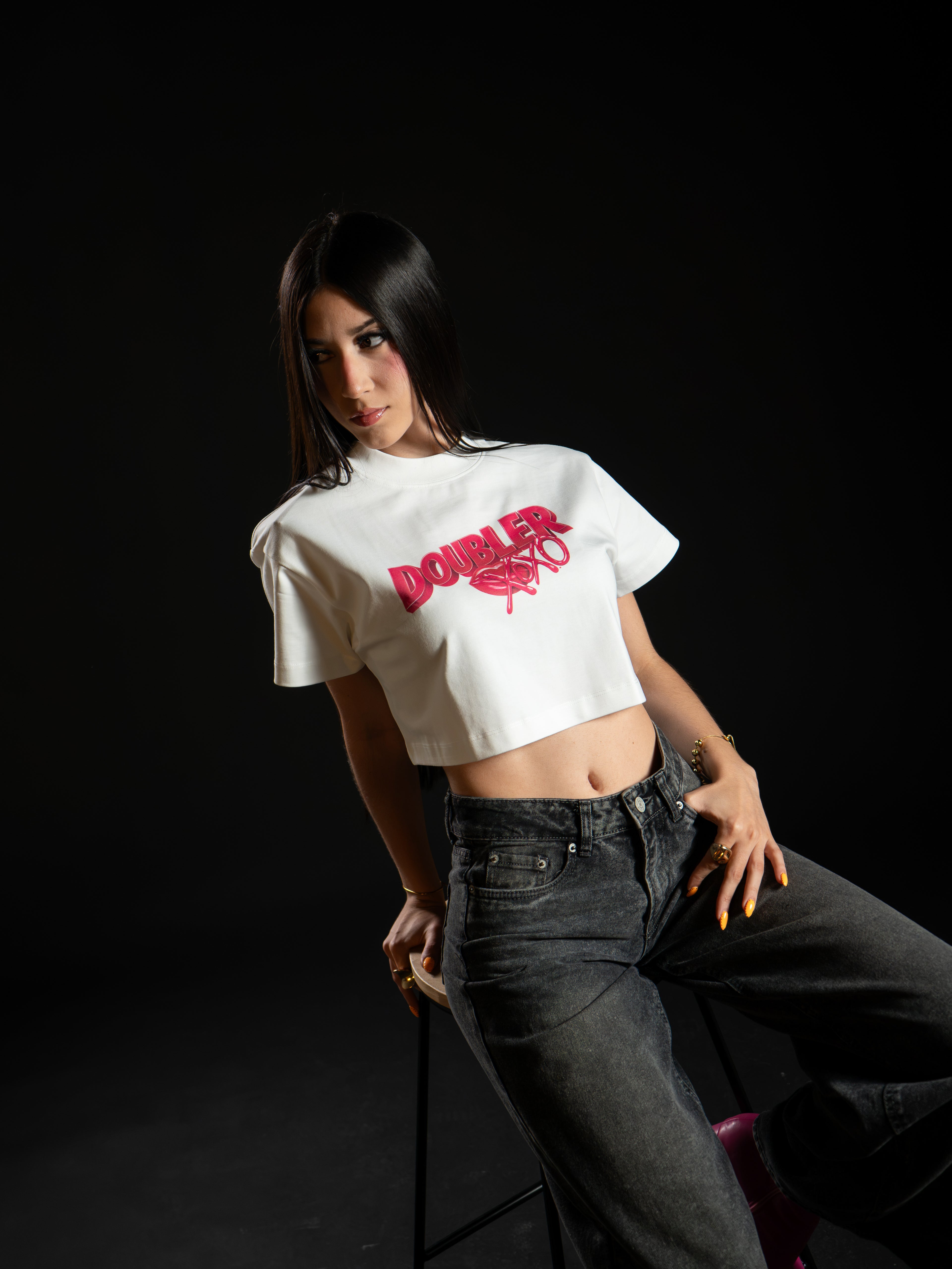 “double xo” CROP TOP